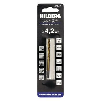 Сверло по металлу 4.2*75(43)мм Hilberg Cobalt 5% TOP, CO042