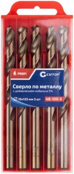 Сверло по металлу Cutop Profi с кобальтом 5%, 10х133 мм (5шт) 48-100-5